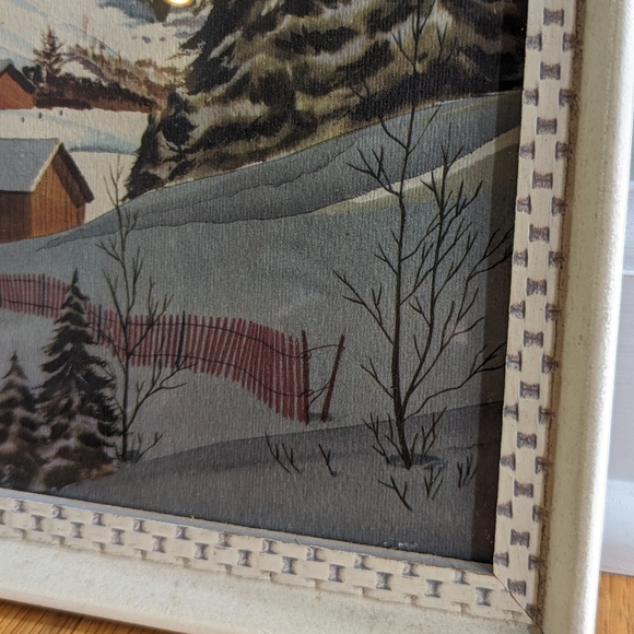 2 Vintage Watercolor Country Scene Framed Prints by Artist John Rogers - Picture 4 of 15